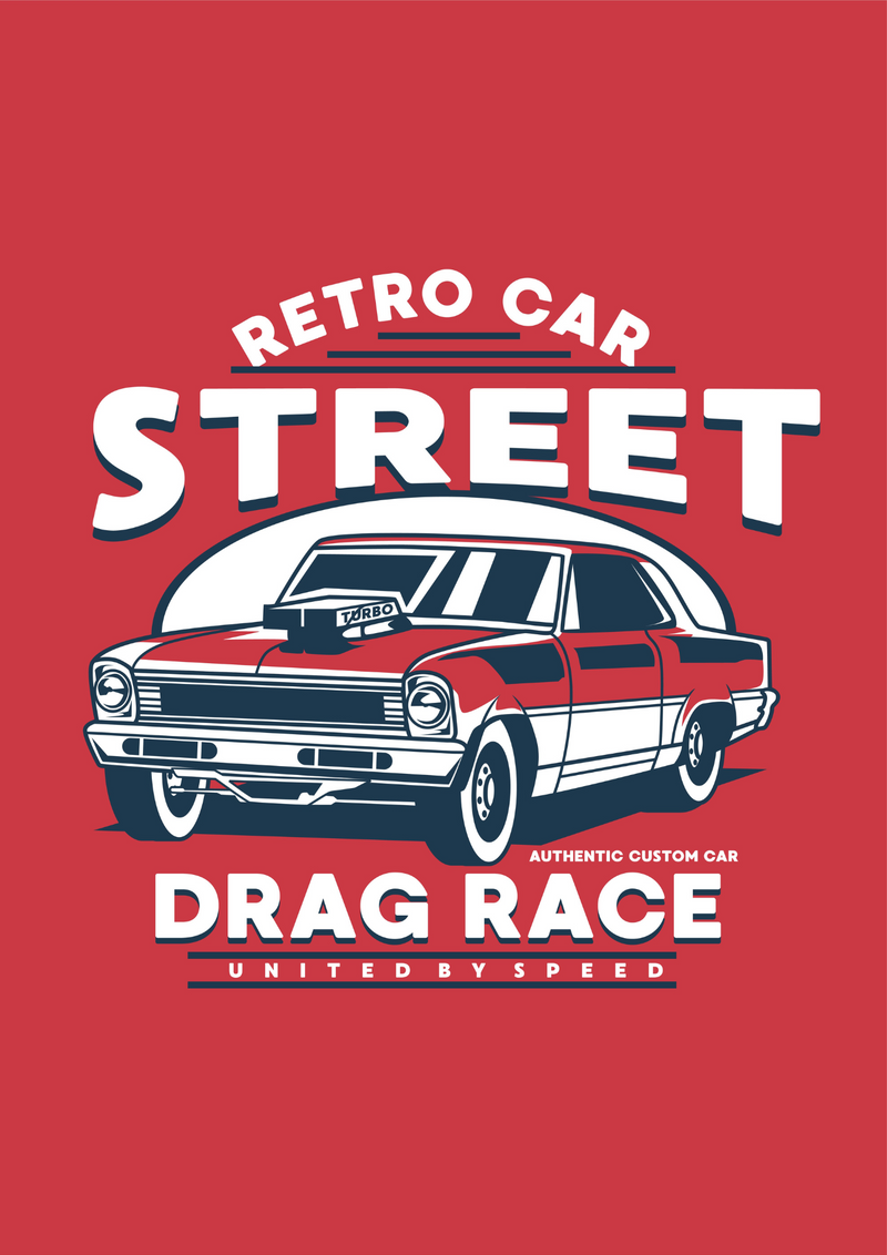 Metalen reclamebord Street Drag Race 20x30 cm