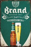 Metalen mancave reclamebord Brand Bier 20x30 cm - allesvooruwmancave.nl