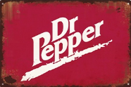 Metalen mancave reclamebord Dr Pepper 20x30 cm