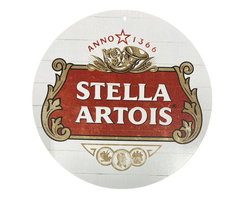 Houten reclamebord Stella Artois 20x20 cm