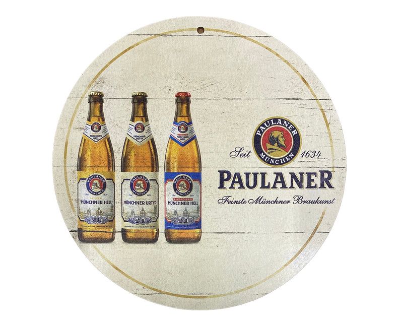 Houten reclamebord Paulaner Bier 20x20 cm