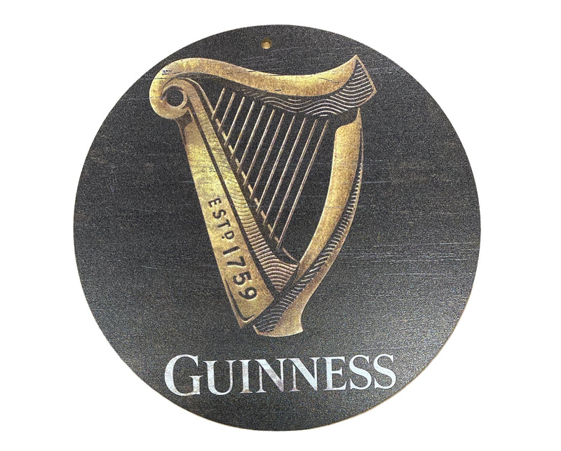 Houten reclamebord Guinness 20x20 cm