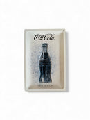 Metalen mancave reclamebord Coca Cola Ice Cold met reliëf 20x30 cm