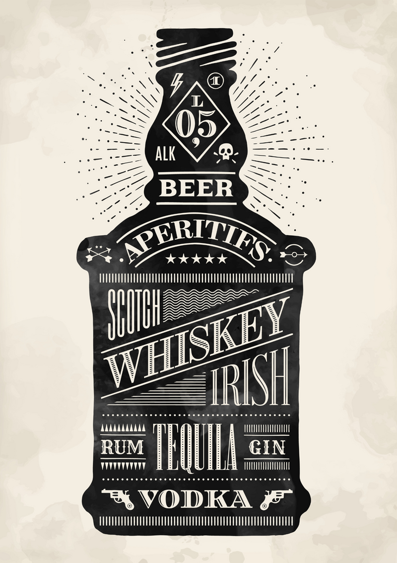 Metalen reclamebord Drankfles 20x30 cm