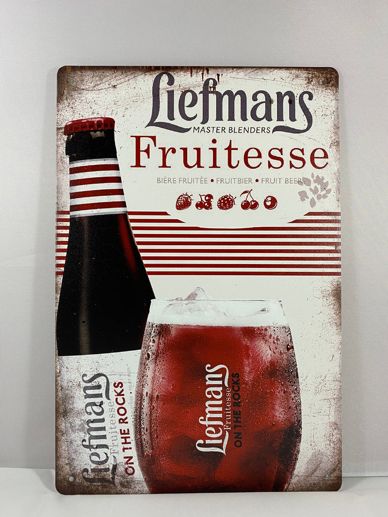 Metalen mancave reclamebord Liefmans Fruitesse 20x30 cm