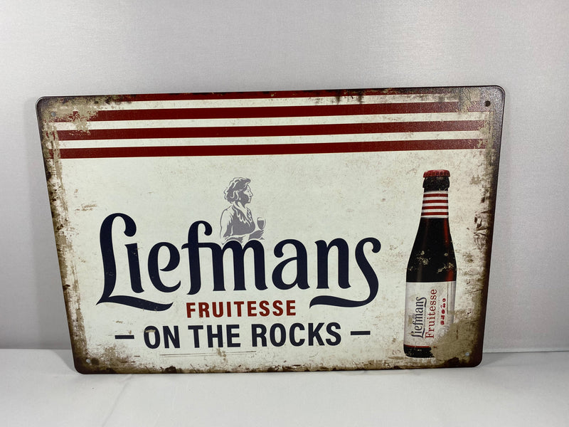 Metalen mancave reclamebord Liefmans 20x30 cm