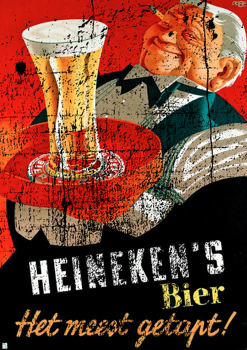 Metalen reclamebord Heineken Bier Worn 20x30 cm