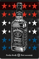 Metalen mancave reclamebord Jack Daniels stars 20x30 cm