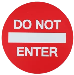 Metalen wandbord Do Not Enter 30x30 cm