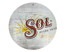 Houten reclamebord Sol 20x20 cm